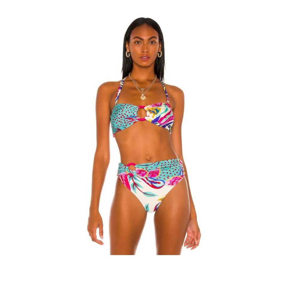 PatBO Flora Ring Bandeau Bikini Top size small NWT